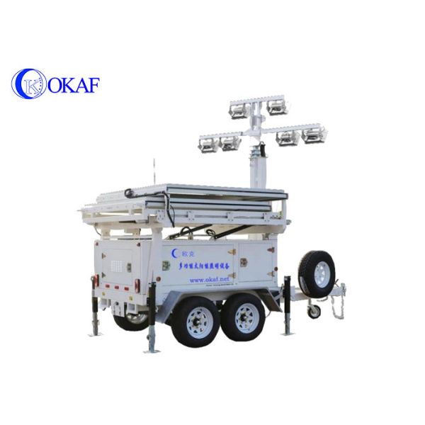Buy Emergency Rescue Mobile Security Camera Trailer 8x200w Solar Panels at wholesale prices