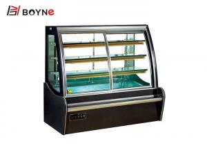 China Commercial Square Cake Display Fridge With Curve Doors , Bakery Display Showcase on sale