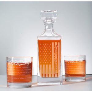 Quality Glass Bespoke 450ml Decanter Whisky Glass Bottles With Customer Logo for sale