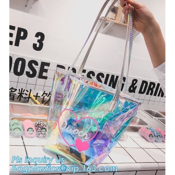Buy Waterproof PVC Shoulder Tote Beach Bag with Chain, Pvc Manufacture Small Custom Travel Mens Shoulder Bag, Sling Shoulder at wholesale prices