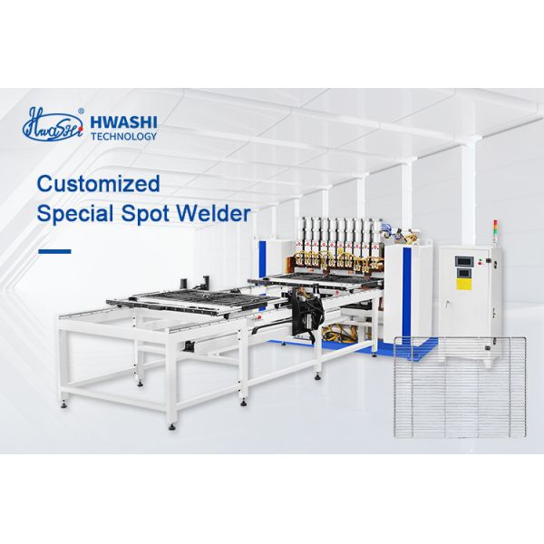 Buy Hwashi Gantry Type Wire Mesh Welding Machine for Refrigerator Rack Frame at wholesale prices