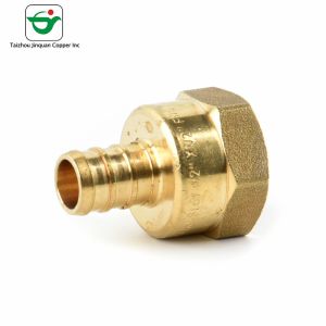 Round Head Brass Female Adapter 1''X3/4" Pex Barb Fitting