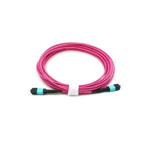 12 Fibers OM4 50/125μm MPO Trunk Cable with 850nm/1300nm Wavelength and 3.0mm OD