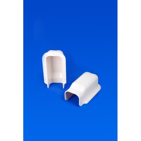 Split Air Conditioner Pipe Cover Fitting Wall Cover 130mm White PVC Decorative Duct Kits