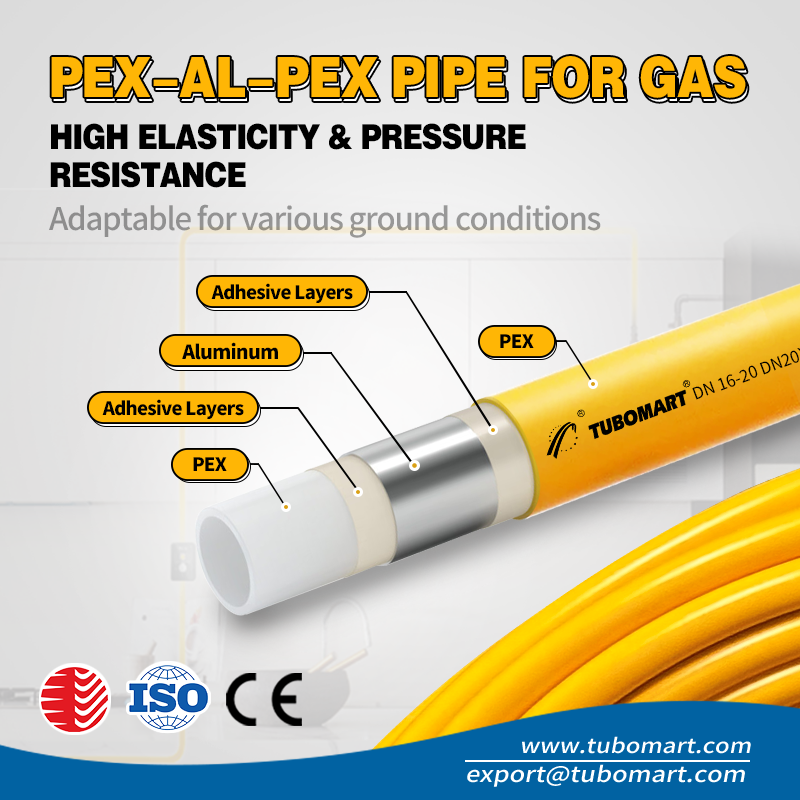 Leakage Proof OEM 16-32mm Orange Pipe Pex-al-pex Pipe High Quality Supply For Water Gas System Composite Pipe