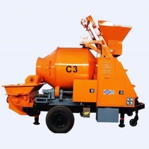 Portable C3 8Mpa Concrete Mixing Pump Trailer Mounted