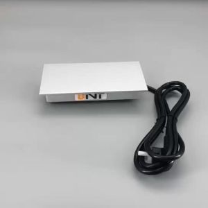 Quality Brush aluminum alloy panel conference table flush mounted socket outlet with sliding cover for sale