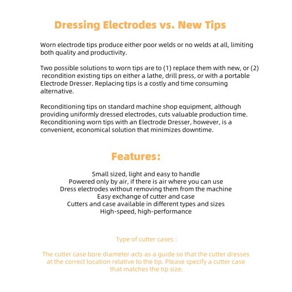 BLM Pneumatic Manual Tip Dresser For Spot Welding Electrode Cap