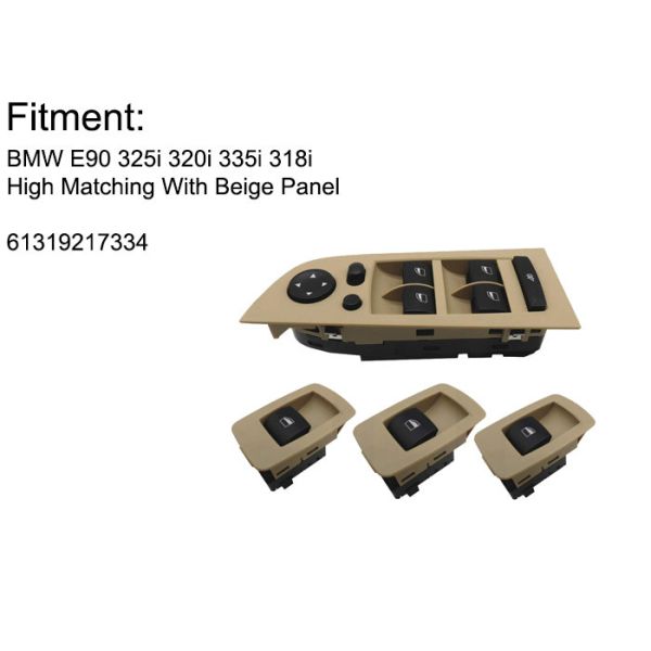 Cream Coloured BMW Power Window Switch E90 E91 3 Series 61319217334