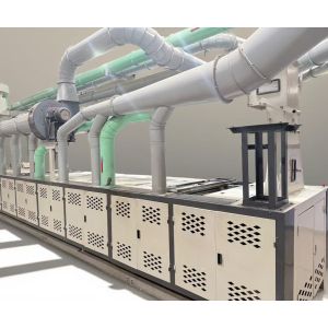 Hard textile fabric waste recycling machine line