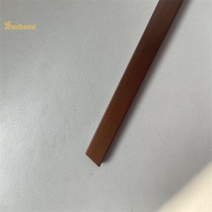 Champagne Stainless Steel Tile Trim 0.6MM Thickness U Slot Profilm