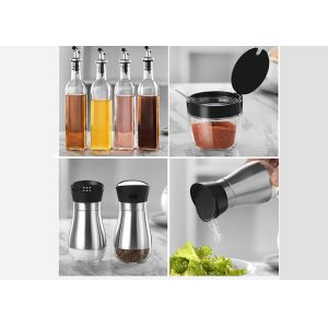 Customized Glass Storage Containers Transparent Color For Store Seasonings