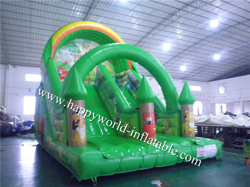 Animal theme inflatable castle slide , inflatable bouncer slide , inflatable