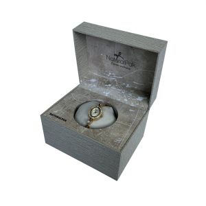 Wooden Texture Wrist Watch Packaging Boxe Pillow Box Packaging Antique Watch