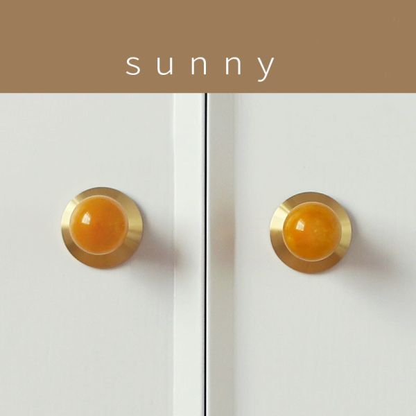 New Design Brass Jade Wardrobe Pull Handle Sliding Closet Door Knobs