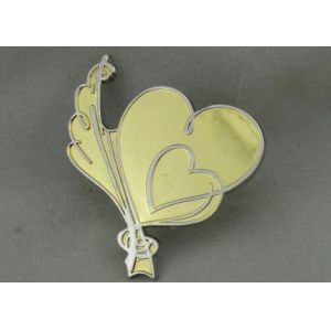 Die Stamped Scarf Buckle Badges , Brass Double Plating Scarves Knot