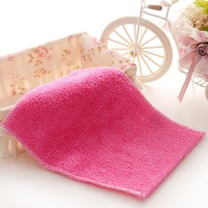 Rectangle Microfiber Kitchen Cleaning Towel with Small Stripe Fabric and