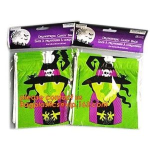 Plastic Halloween Treat Gift Bags Christmas Candy Bags,50pcs Halloween treat bag