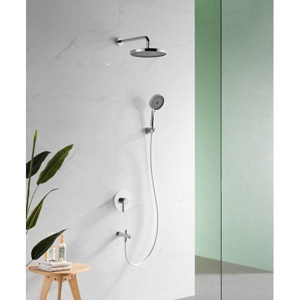 Bathroom Head Shower And Handshower Built-in Bath Shower Set Round Factory Directly Sell