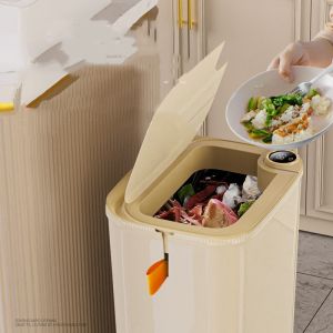 Living Room Bedroom IPX5 Waterproof Intelligent Electronic Motion Plastic Trash