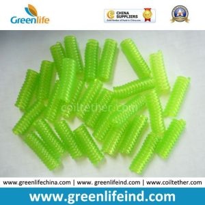 Mini Retractable Light Green Short Coil Tethers