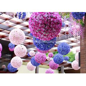 Plastic Frame Inside Artificial Flower Hanging Balls OEM ODM