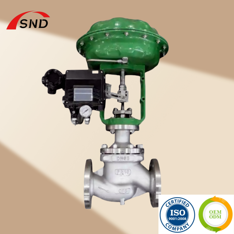 CF8 Pneumatic Flow Control Valve Flanged Normal Pressure Customized