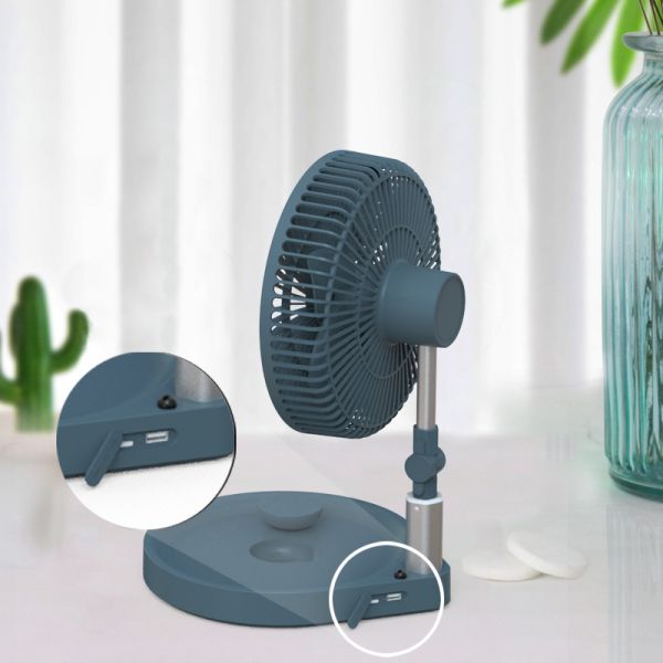 USB Camping Folding Rechargeable Fan 10inches 10000mAh Battery Operated Air
