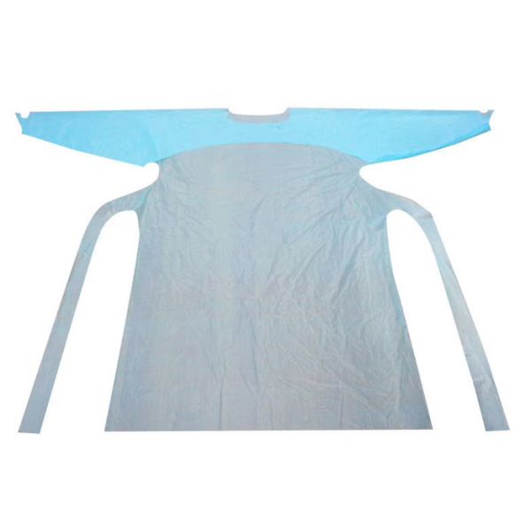Buy Blue Disposable Medical Aprons , Plastic Disposable Doctors Apron at wholesale prices