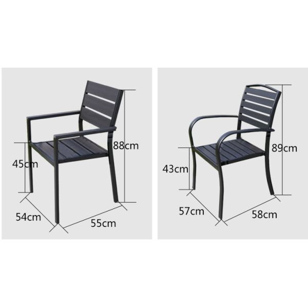 Hot Sales Aluminium PE Rattan chairs Leisure Outdoor Garden Backyard Polywood table and chair furniture