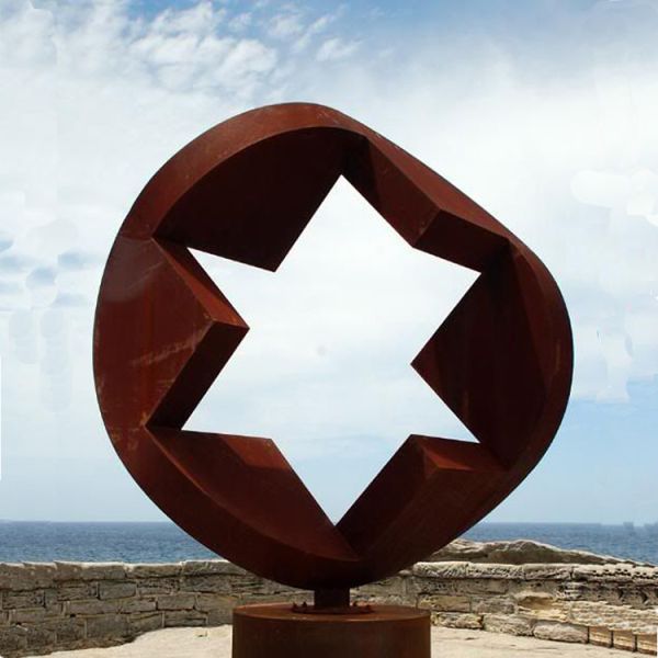 Outdoor Garden Decor Rusted Metal Landscape Art Corten Steel Sculpture