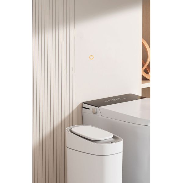 2023 New Household Bathroom Living Room Toilet Paper Basket Sewn Electric Bucket Intelligent Induction Smart Garbage Can