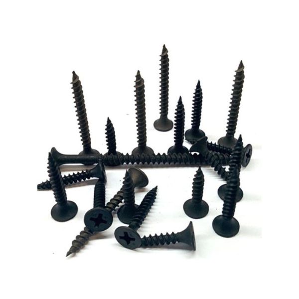 Black Phosphated Fine Thread #2 Phillips Bugle Head Drywall Screws - #6x25mm