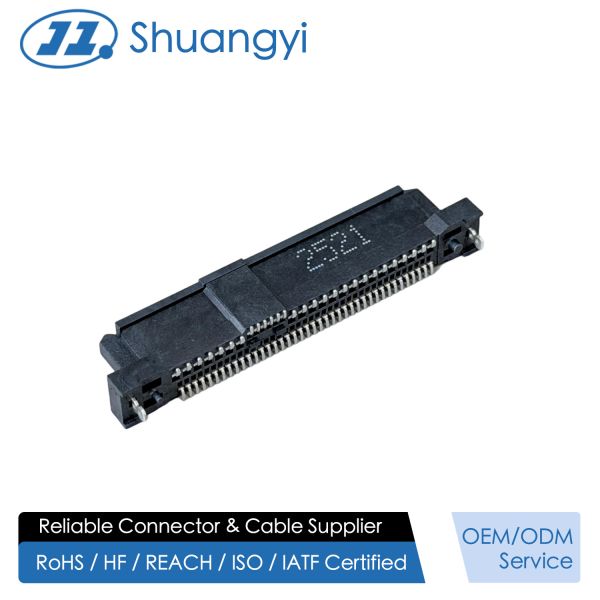 Buy SAS 68-Pin SMT Female Electronic Signal Connector, 30U" Gold Terminal PCB Connector for Server Data Transmission at wholesale prices