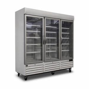 Easy Cleaning Supermarket Display Chiller , Commercial Display Freezer