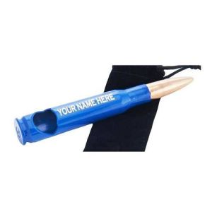 Quality Cool innovative men gift box, die casting zinc alloy affordable gift, navy blue bullet bottle with printed logo for sale