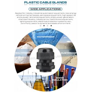 Red Hermetic Electrical Cable Gland Plastic (Nylon or Polyamide) IP68 with BSC