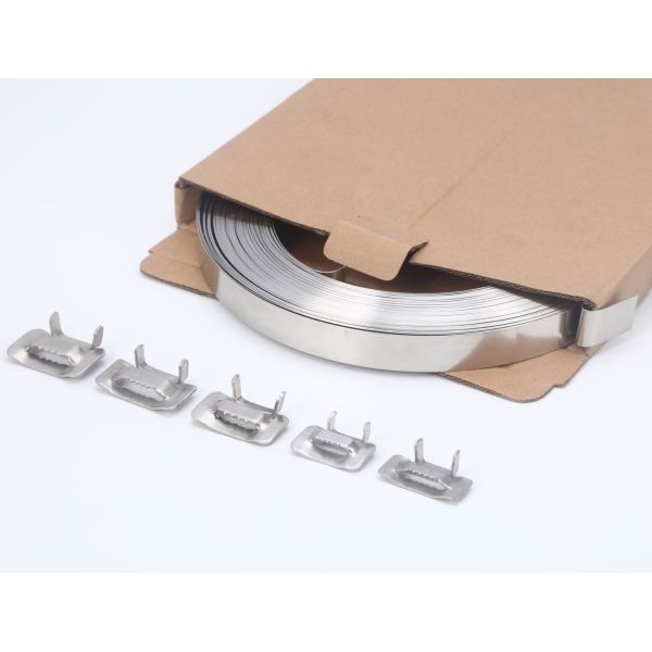 Buy Naked Stainless Steel Banding Strap , 304 316 Stainless Steel Cable Ties Ball Self Locked at wholesale prices