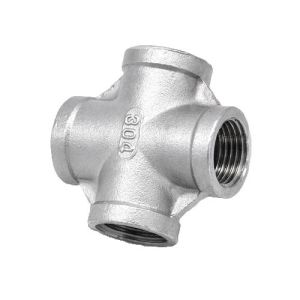 Stainless Steel T-Shaped Pipe Fitting with 3/4" NPT Female Thread and Equal Head