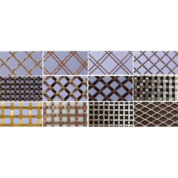 Stainless Steel Decorative Metal Mesh Woven Curtain Wall Facade CE Approved