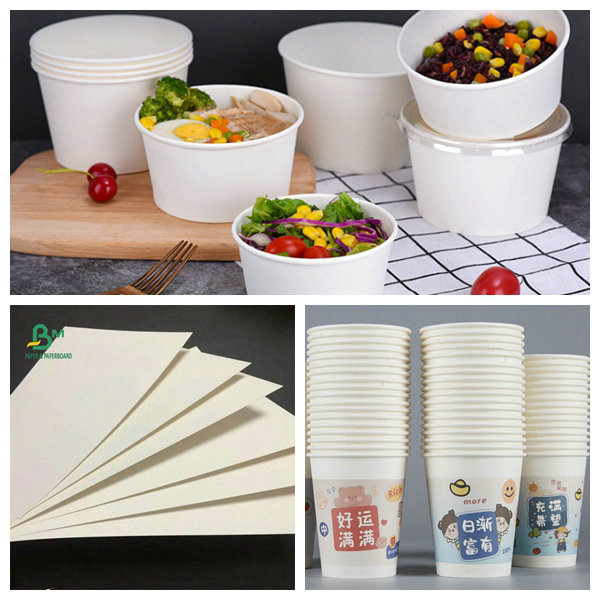 Food Grade 260 + 15PE Coated White Cupstock Paper Board For Coffee Cup Food Grade 260 + 15PE Coated White Cupstock Paper Board For Coffee Cup
