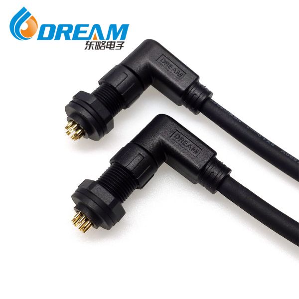Waterproof Tread Screw M12 Connector For Front Panel Mounting In 60V Voltage