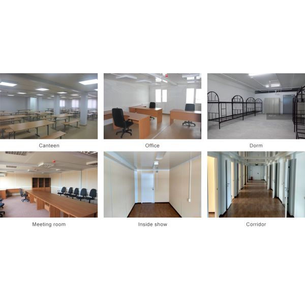 Tempoary Steel Structure Movable Portable Man Sandwich Panel Camps For Oilfiled