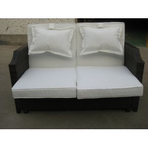 Outdoor Pool Rattan Expansion Daybed , Resin Wicker Furniture