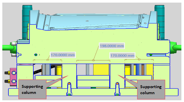 SMC Auto Bumper Mould 2500x900x180mm P20 Steel Compression Molding