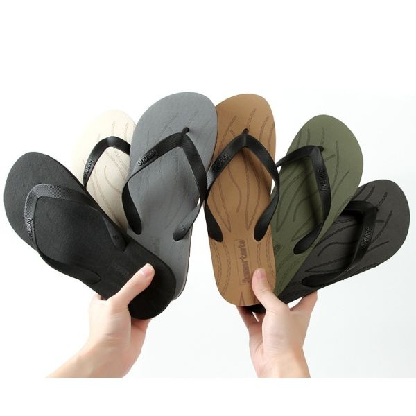 Custom Color Men's Flip Flops Textured Footbed Summer Slides Lightweight Design
