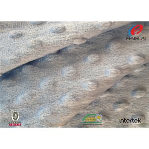 Knitted Minky Bubble Dot Fabric , Micro Mink Fabric For Baby Blankets 60 Inch