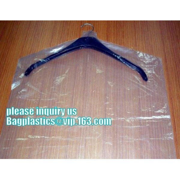 Wholesale Clear Plastic Dry cleaning poly garment bags for packing clothes