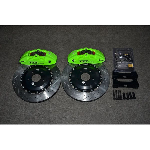 Front Big Brake Kit 4 Piston Caliper with 355x28mm rotor BBK auto brake system For Nissan Bluebird 17 Inch car rim