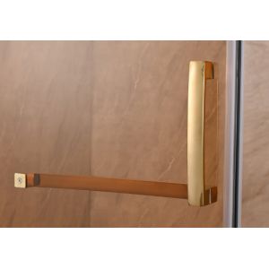 Elegant Shower Enclosures With Tinted Glass And Golden Aluminium Frame